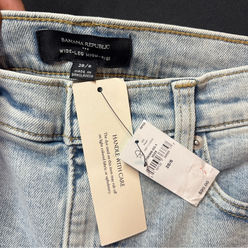 Banana Republic Light Wash Wide-Leg Jeans - Picture 6 of 12